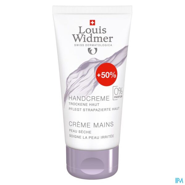 Louis Widmer Handcrème Zonder Parfum 50ml+25ml gratis