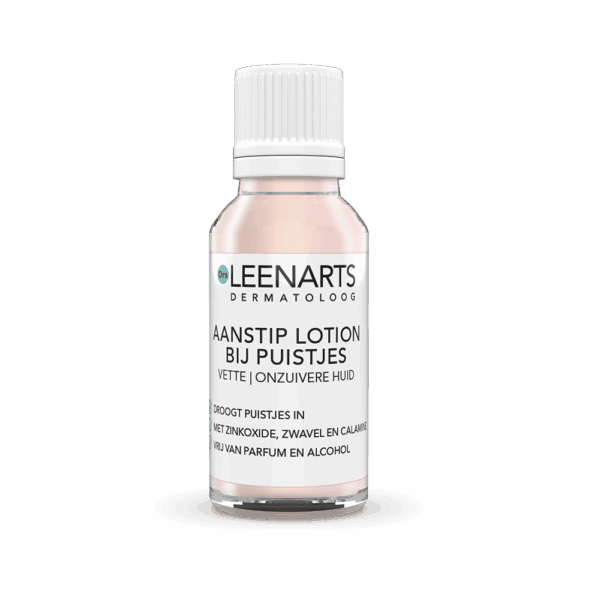 Aanstiplotion bij puistjes | Drs Leenarts | Aanstiplotion droogt puistjes in | Zonder parfum en alcohol en met sulfur, zinkoxide en calamine