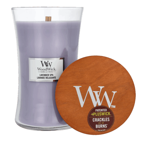 Woodwick Lavender Spa Large Hourglass Candle 0