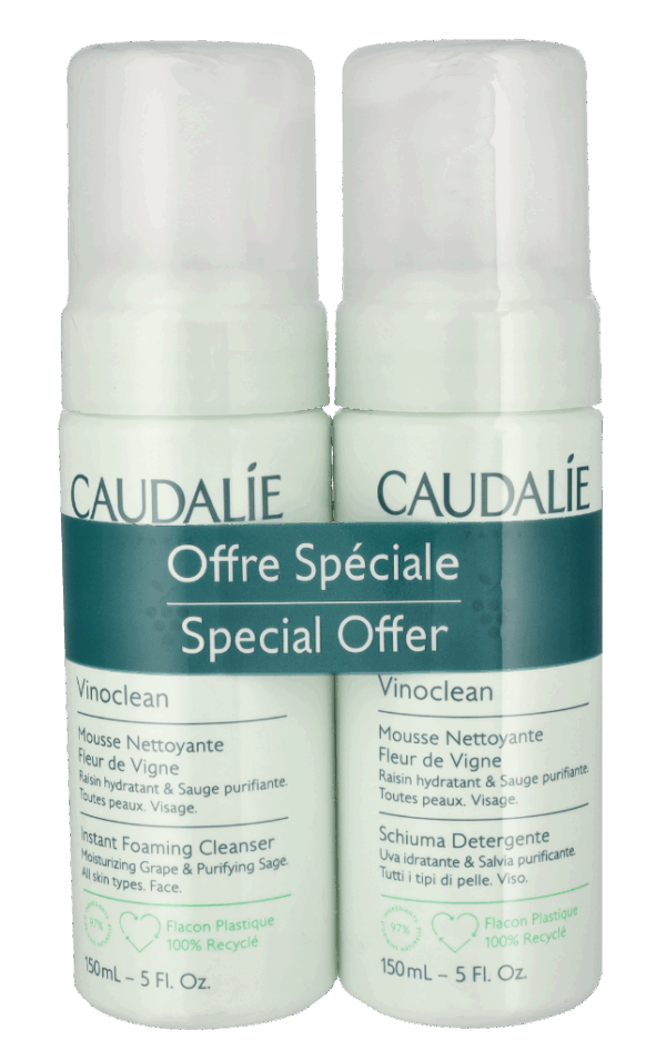 Caudalie Vinoclean Instant Foaming Cleanser Duo 300 ml