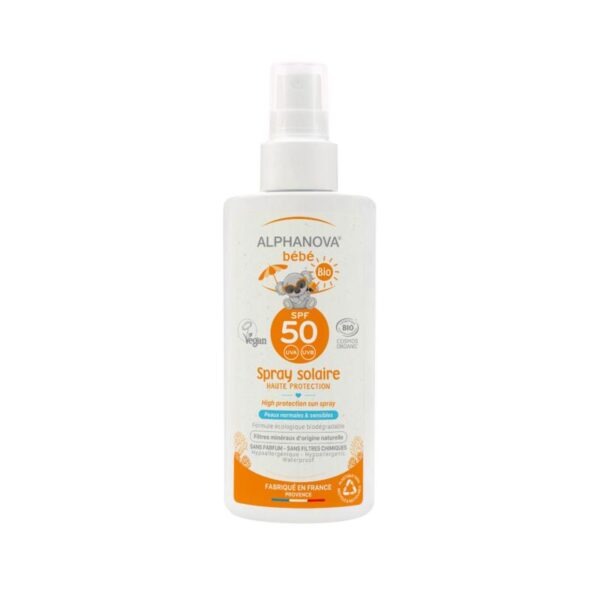 Alphanova Sun Sun zonnebrand spray baby zonder parfum SPF50