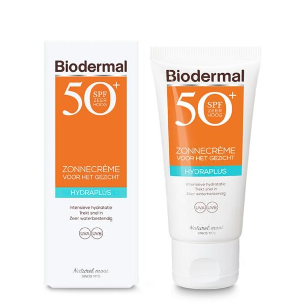 Biodermal Zonnecreme gezicht hydraplus SPF50