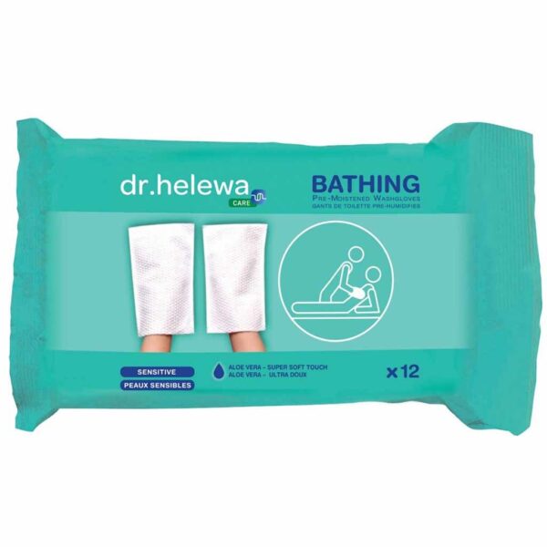 Vochtige ECO washandjes | 12 stuks | Wegwerp | Aloë vera | Groene thee extract | Dr. Helewa | DH4000 | Dr Helewa