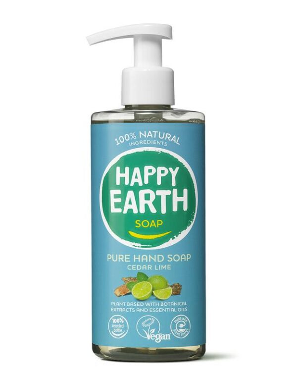 Happy Earth Pure hand soap cedar lime