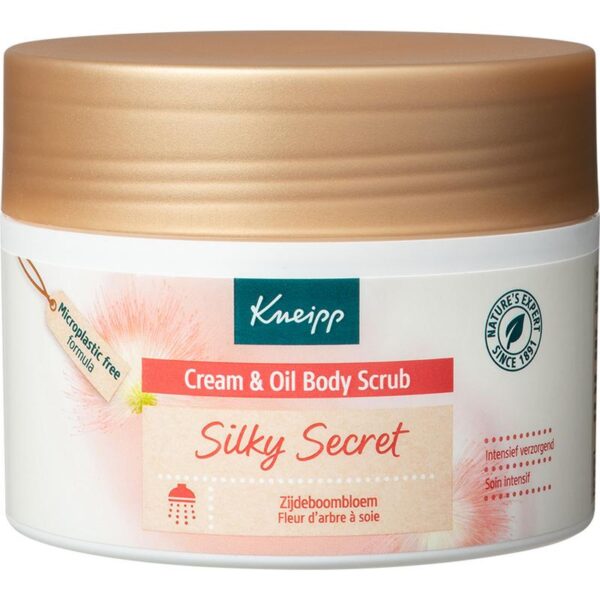 Kneipp Silky secret cream & oil body scrub zijdeboombloem