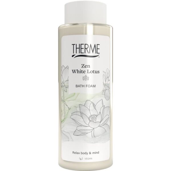 Therme Zen white lotus relaxing bath foam